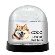 Akita Dog Watercolor Bust Personalized Snow Globe