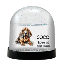 Blood Hound Dog Watercolor Bust Personalized Snow Globe