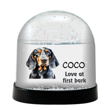 Bluetick Coonhound Dog Watercolor Bust Personalized Snow Globe