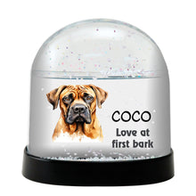 Boerboel Dog Watercolor Bust Personalized Snow Globe