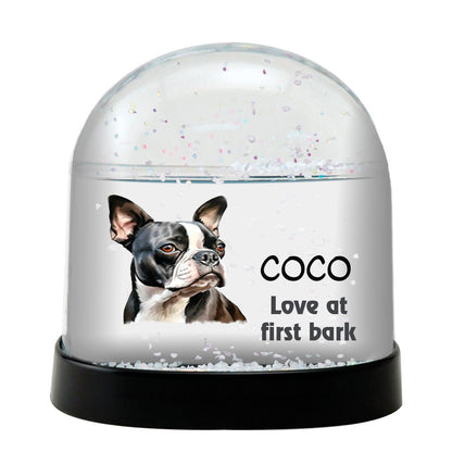 Bouvierdes Flandres Dog Watercolor Bust Personalized Snow Globe