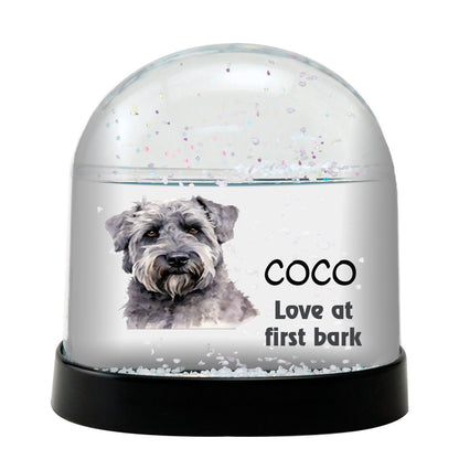 Bouvierdes Flandres Dog Watercolor Bust Personalized Snow Globe