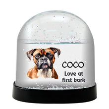 Boxer Dog Watercolor Bust Personalized Snow Globe