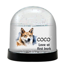 Canaan Dog Watercolor Bust Personalized Snow Globe