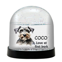 Cesky Terrier Dog Watercolor Bust Personalized Snow Globe