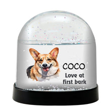 Corgi Dog Watercolor Bust Personalized Snow Globe