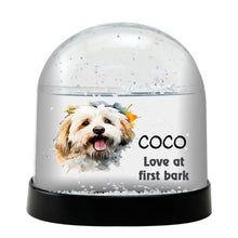 Coton De Tulear Dog Watercolor Bust Personalized Snow Globe