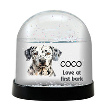 Dalmatian Dog Watercolor Bust Personalized Snow Globe