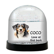 Entlebucher Mountain Dog Watercolor Bust Personalized Snow Globe