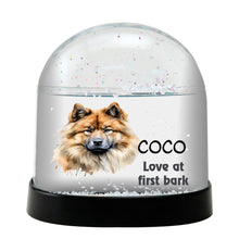 Eurasier Dog Watercolor Bust Personalized Snow Globe