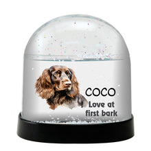 Field Spaniel Dog Watercolor Bust Personalized Snow Globe
