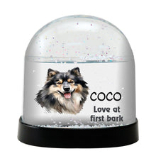 Finnish Lapphund Dog Watercolor Bust Personalized Snow Globe