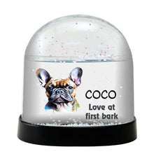 French Bulldog Watercolor Bust Personalized Snow Globe