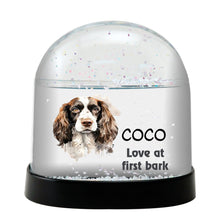 French Spaniel 2 Watercolor Bust Personalized Snow Globe