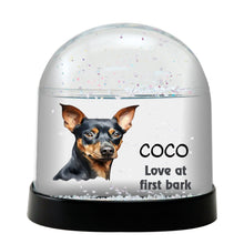 German Pinscher Watercolor Bust Personalized Snow Globe