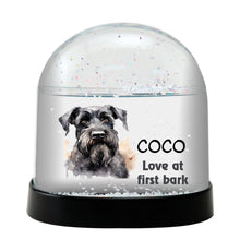 Giant Schnauzer Watercolor Bust Personalized Snow Globe