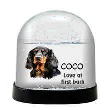 Gordon Setter Watercolor Bust Personalized Snow Globe