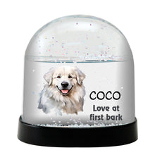 Great Pyrenees Dog Watercolor Bust Personalized Snow Globe