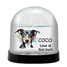 Greyhound Dog Watercolor Bust Personalized Snow Globe