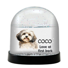 Havanese Dog Watercolor Bust Personalized Snow Globe