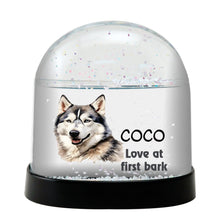 Husky Dog Watercolor Bust Personalized Snow Globe
