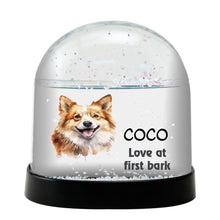 Icelandic Sheepdog Watercolor Bust Personalized Snow Globe