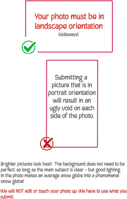 Make your own snow globe - Upload or Create your own artwork