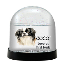 Japanese Chin Dog Watercolor Bust Personalized Snow Globe