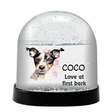 Japanese Terrier Dog Watercolor Bust Personalized Snow Globe