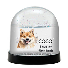 KaiKen Dog Watercolor Bust Personalized Snow Globe
