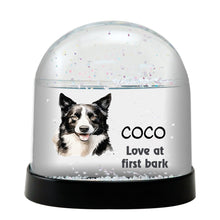 Karelian Bear Dog Watercolor Bust Personalized Snow Globe