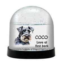 Kerry Blue Terrier Dog Watercolor Bust Personalized Snow Globe
