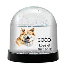 KishuKen Dog Watercolor Bust Personalized Snow Globe