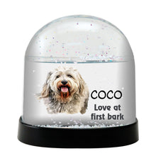 Komondor Dog Watercolor Bust Personalized Snow Globe