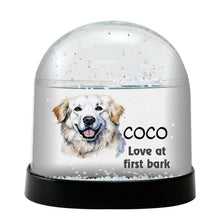 Kuvasz Dog Watercolor Bust Personalized Snow Globe