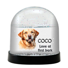 Labrador Dog Watercolor Bust Personalized Snow Globe