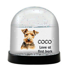 Lakeland Terrier Dog Watercolor Bust Personalized Snow Globe