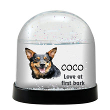 Lancashire Heeler Dog Watercolor Bust Personalized Snow Globe