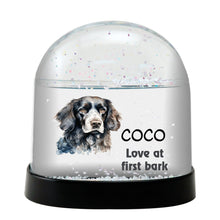 Large Munsterlander Dog Watercolor Bust Personalized Snow Globe