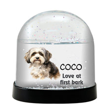 Lowchen Dog Watercolor Bust Personalized Snow Globe