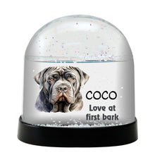 Neapolitan Mastiff Dog Watercolor Bust Personalized Snow Globe