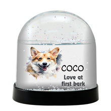 Norrbottenspets Dog Watercolor Bust Personalized Snow Globe