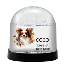 Papillion Dog Watercolor Bust Personalized Snow Globe