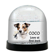 Parson Russel Terrier Dog Watercolor Bust Personalized Snow Globe