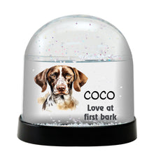 Pointer Dog Watercolor Bust Personalized Snow Globe