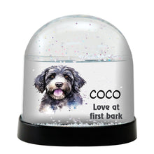Portuguese Waterdog Watercolor Bust Personalized Snow Globe