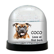 Perro de Presa Canario Watercolor Bust Personalized Snow Globe