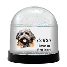 Puli Watercolor Bust Personalized Snow Globe