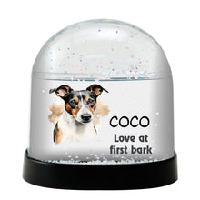 Smooth Fox Terrier Watercolor Bust Personalized Snow Globe