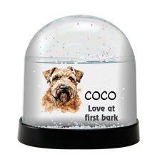 Soft Coated Wheaten Terrier Watercolor Bust Personalized Snow Globe